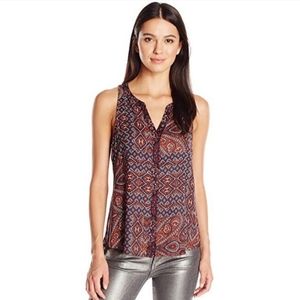 Sanctuary patchwork craft sleeveless blouse